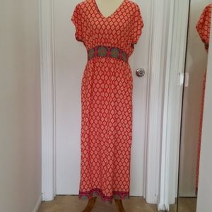 Francesca's Collections size L Cap Sleeve Maxi